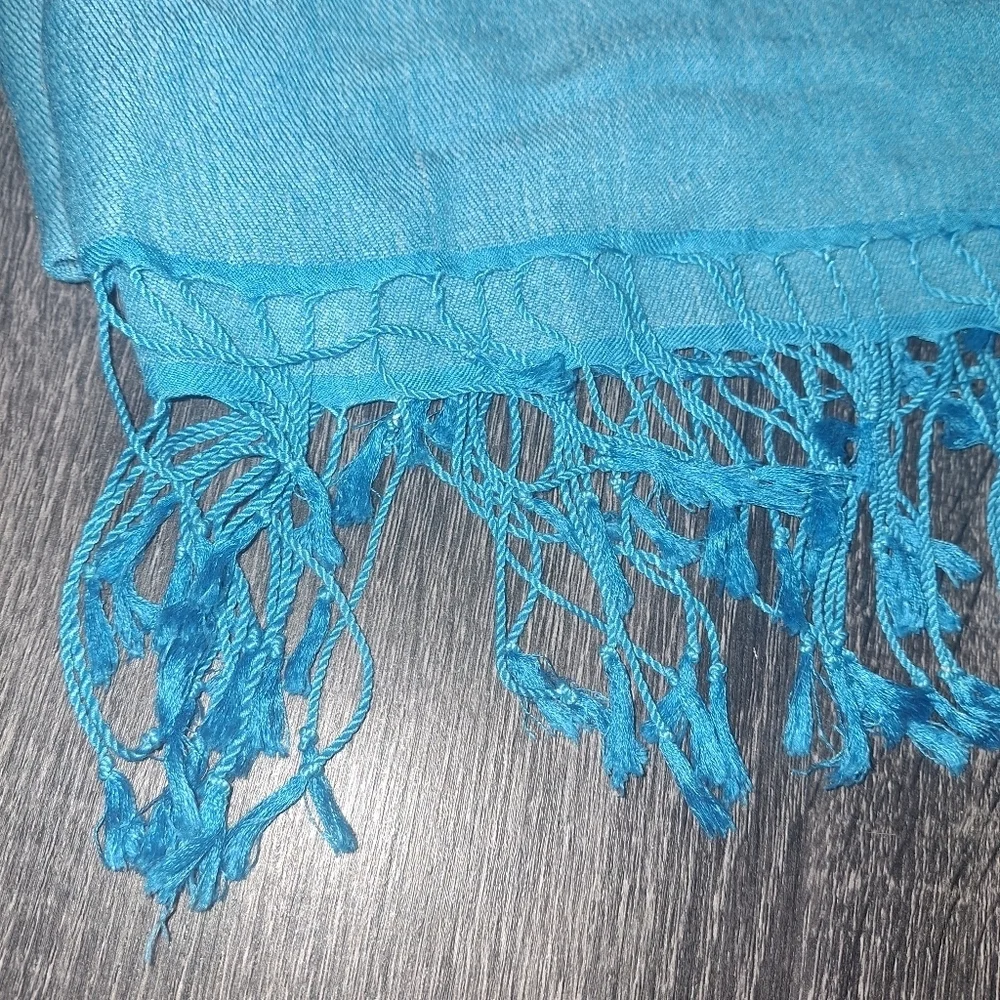 Elegant Aqua Blue Pashmina